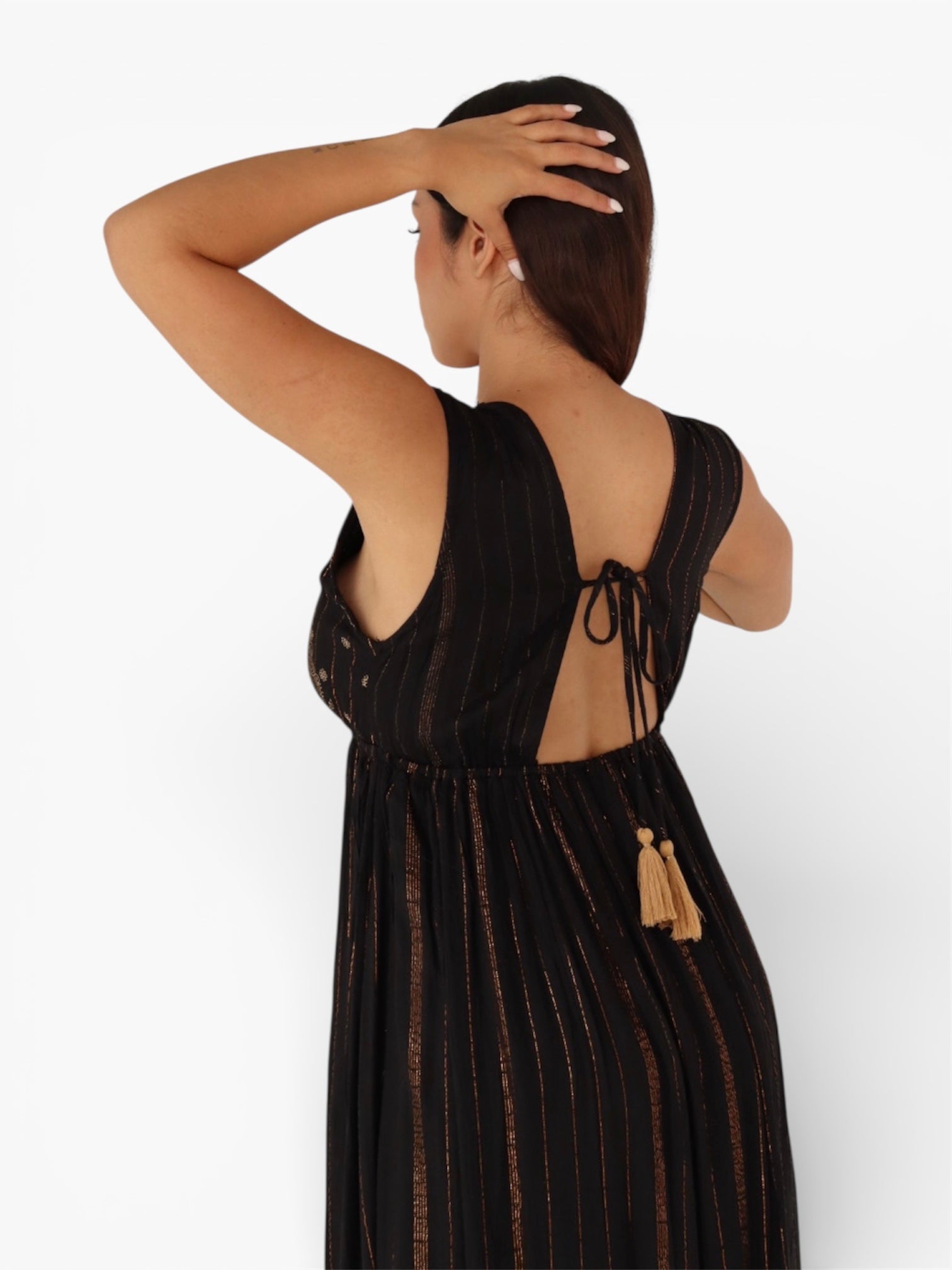 Vestido tipo Hindú con detalles de lentejuela