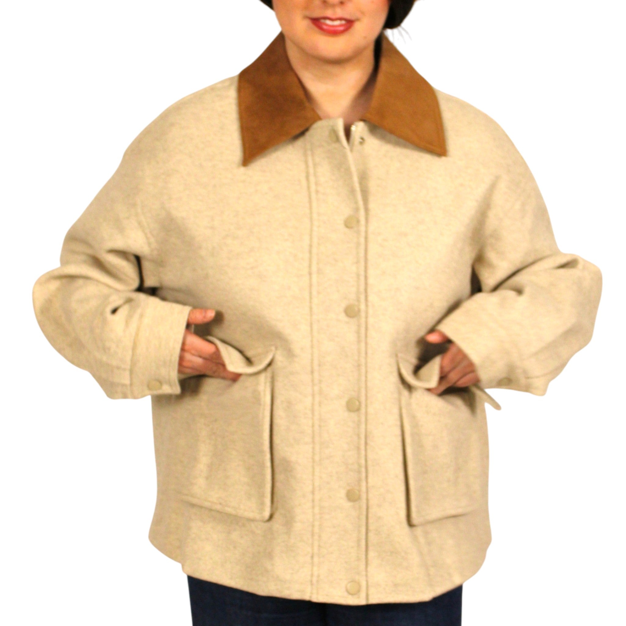 Chamarra corta oversize