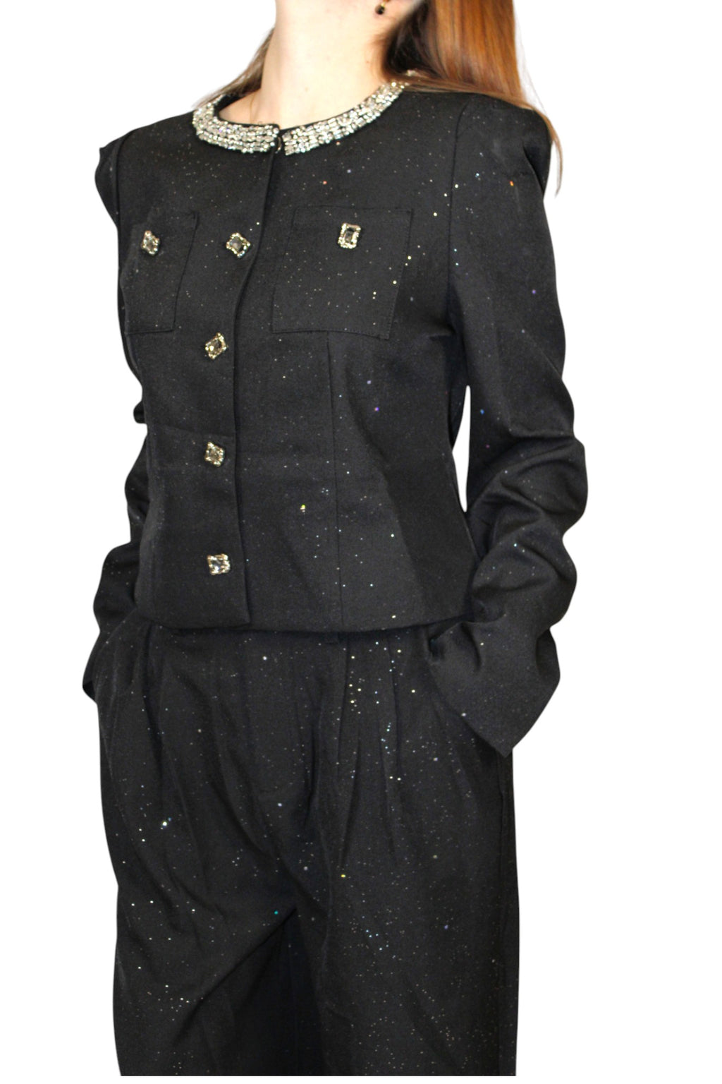 Traje de fiesta con pedrería