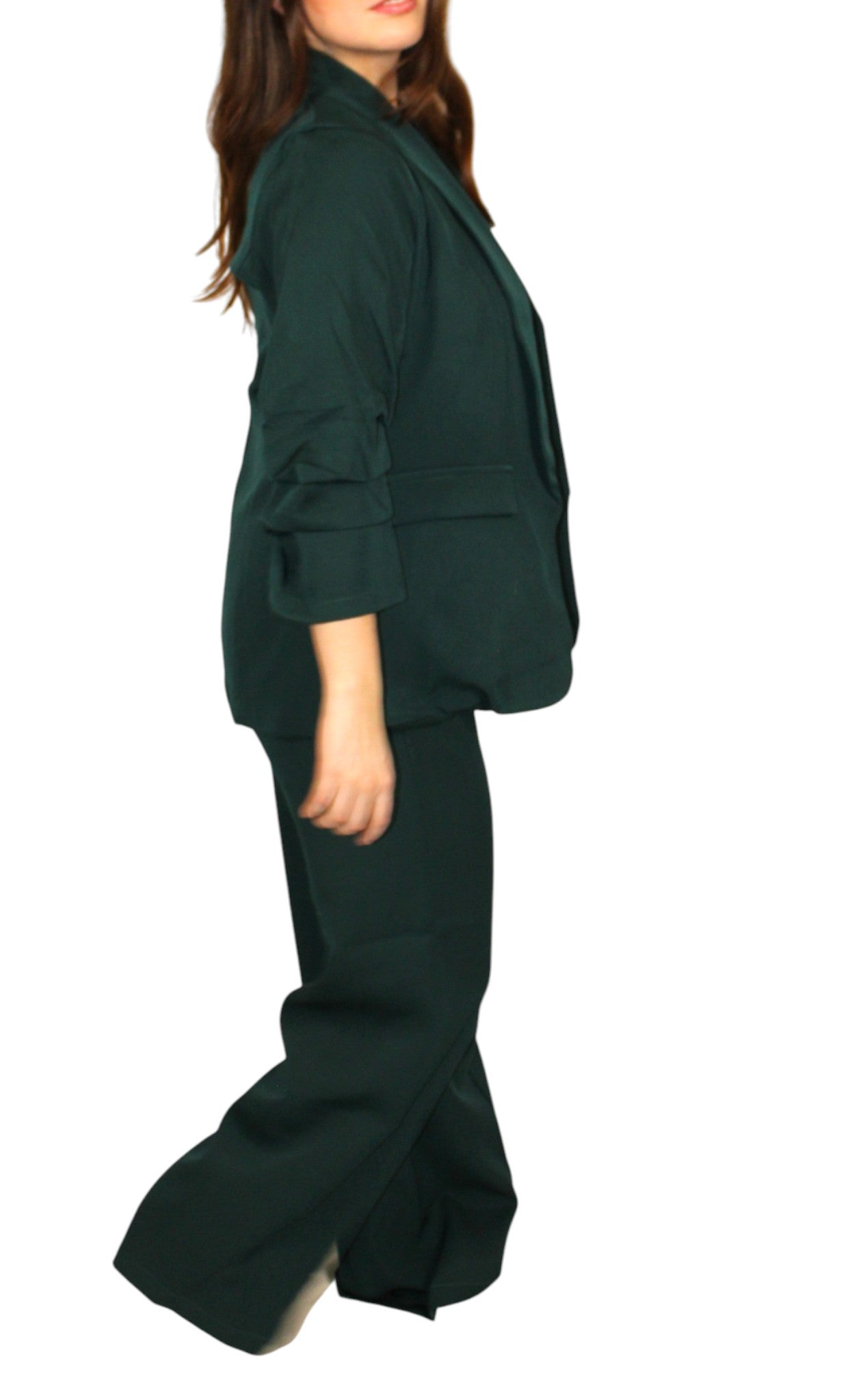 Conjunto de saco y pantalón color verde Kelly