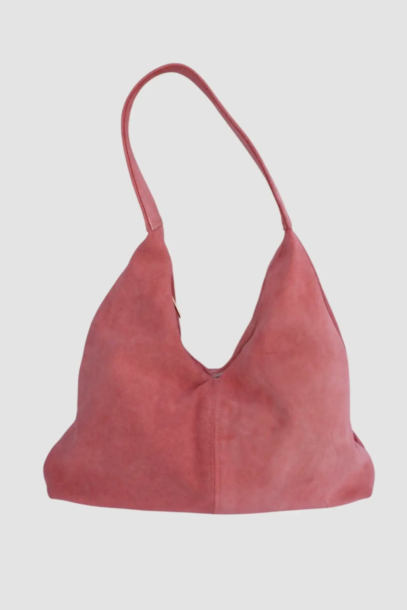 Bolsa hobo de gamuza rosa moderno, bolso grande de moda para mujer